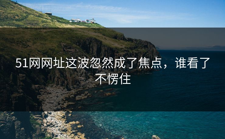 51网网址这波忽然成了焦点，谁看了不愣住